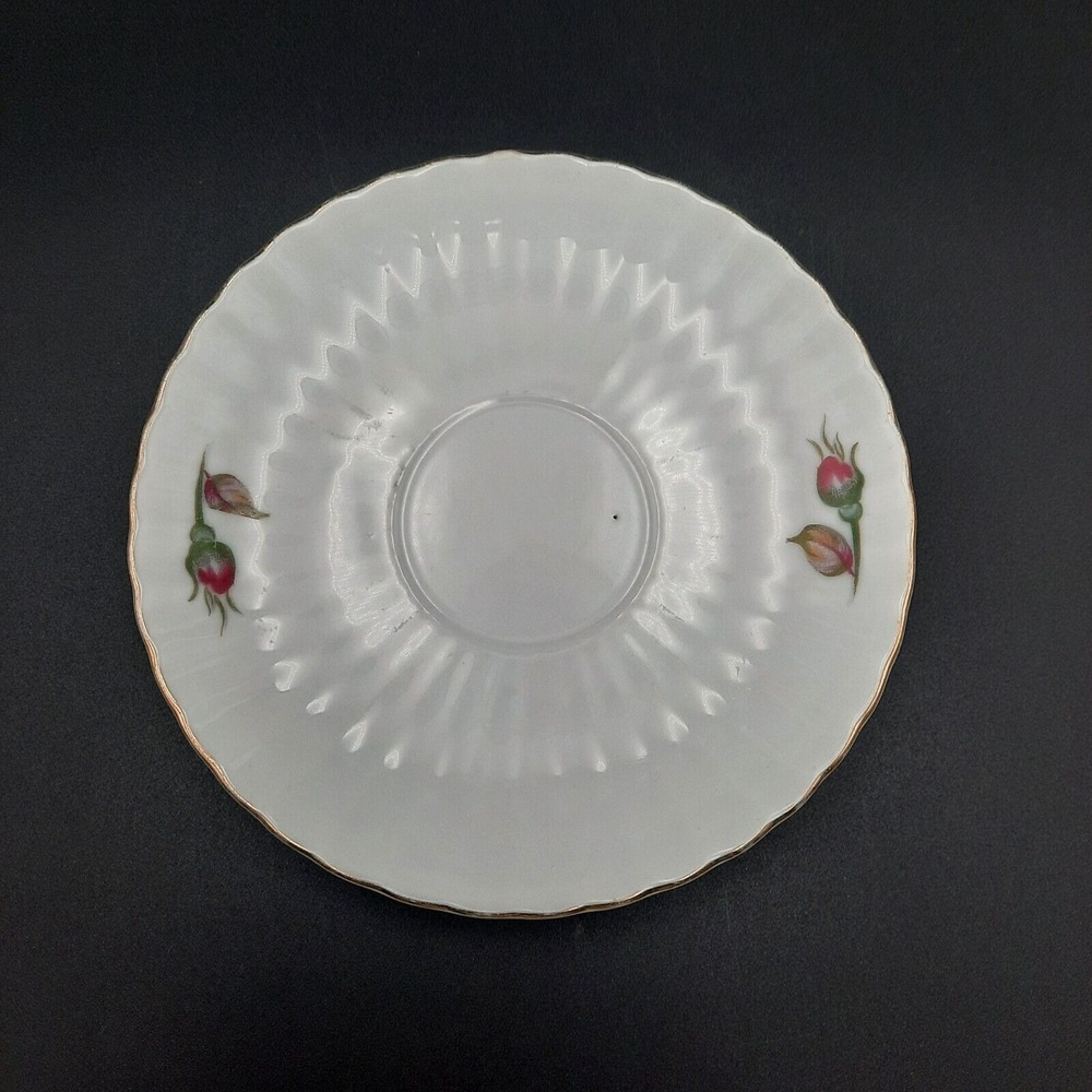 Vintage Nippon Yoko Boeki Saucer With Rosebud Design & Gold Trim Made In Japan